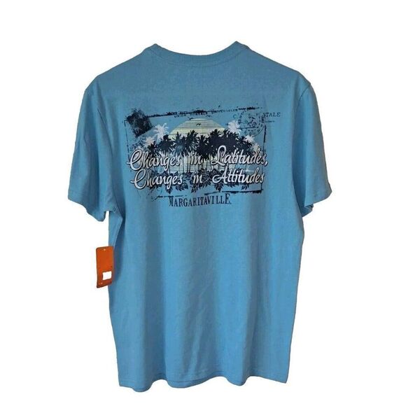 Margaritaville Mens Medium Blue Tee Shirt New 36x28 - Picture 3 of 7